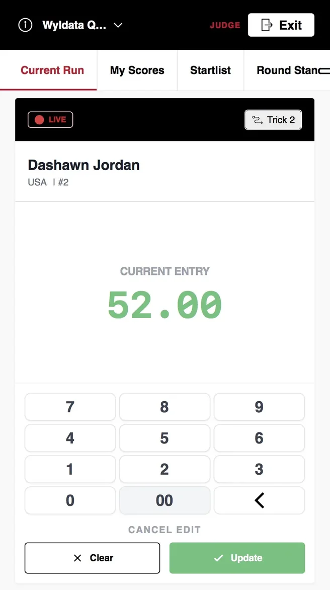 Enter the score